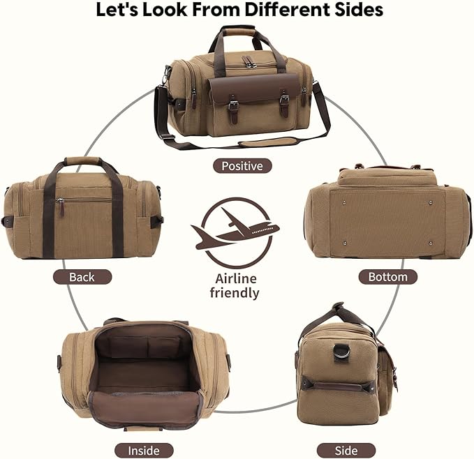 Duffle Bag,Canvas Duffle Bag, Large Travel Duffles,Duffle Holdall Bag